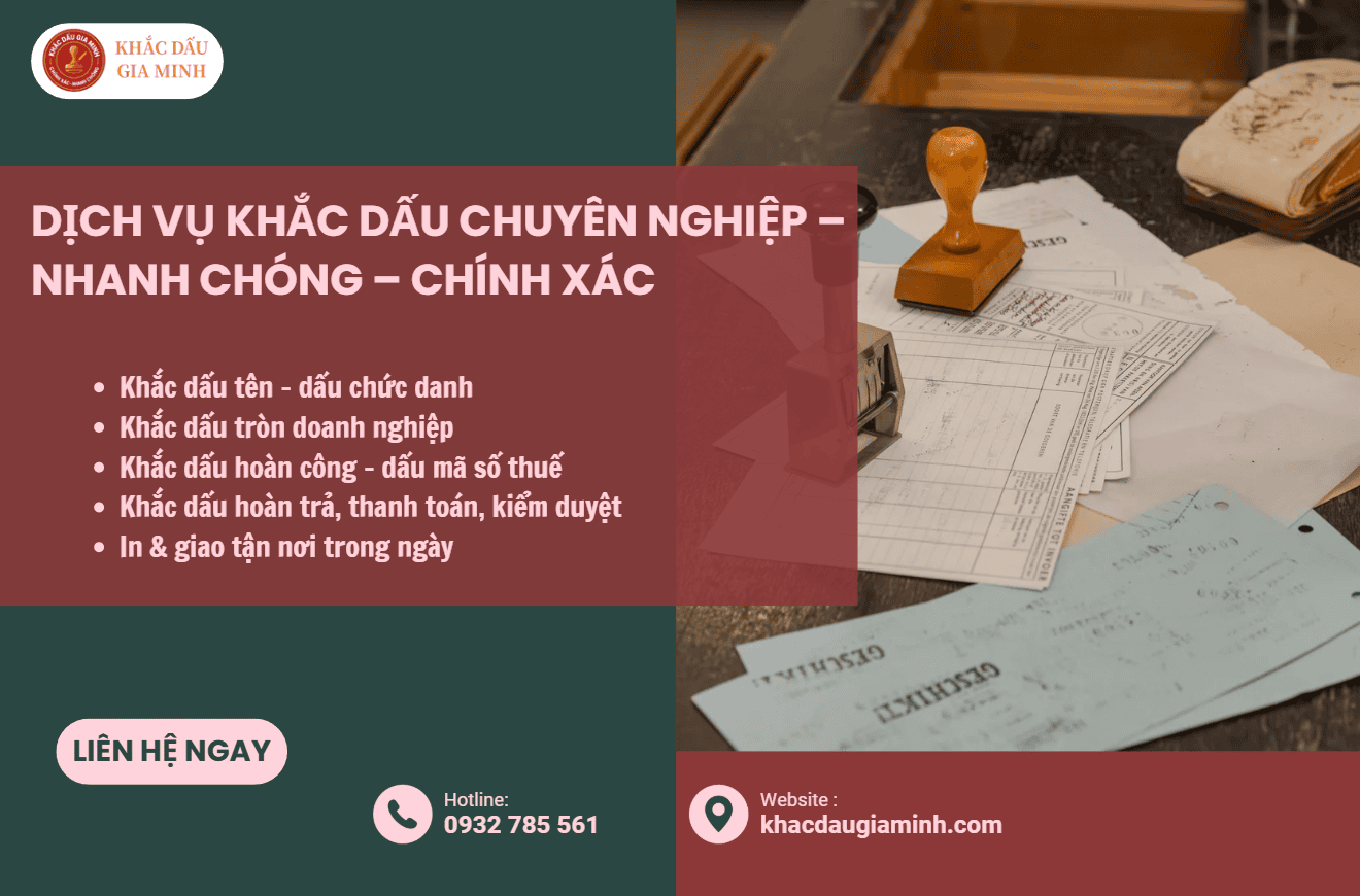 Khắc dấu đã thanh toán tại Hà Nội