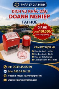 Dịch vụ khắc dấu doanh nghiệp tại Huế giá rẻ 4 xưởng sản xuất con dấu tại Huế