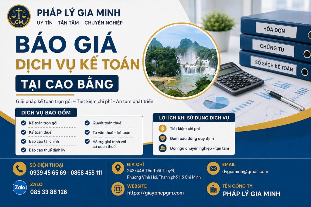 Báo giá dịch vụ kế toán tại Cao Bằng mới nhất, chi phí hợp lý cho doanh nghiệp 1 Báo giá dịch vụ kế toán tại Cao Bằng