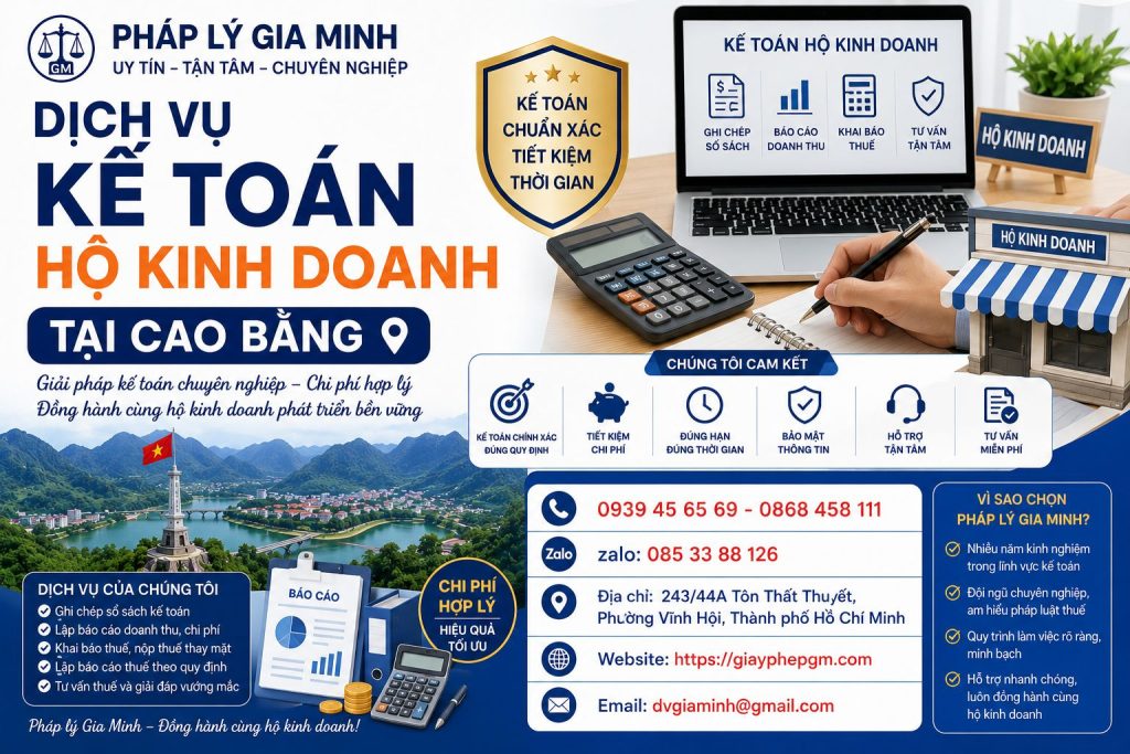 Dịch vụ kế toán hộ kinh doanh tại Cao Bằng trọn gói, quản lý thuế và sổ sách hiệu quả 1 Dịch vụ kế toán hộ kinh doanh tại Cao Bằng