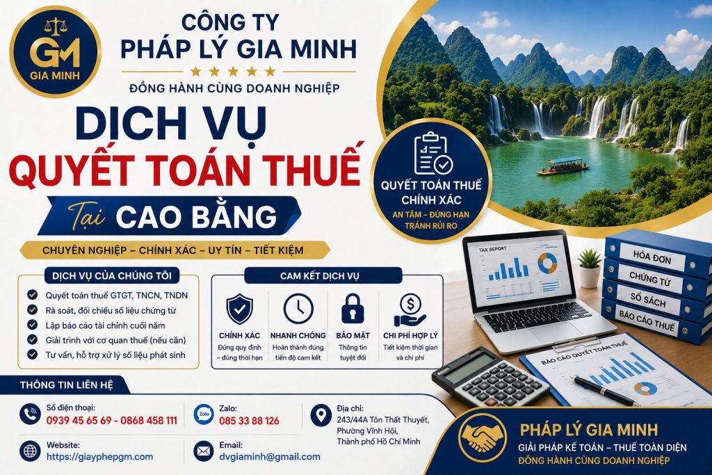 Dịch vụ quyết toán thuế tại Cao Bằng cho doanh nghiệp chuyên nghiệp, chính xác 1 Dịch vụ quyết toán thuế tại Cao Bằng